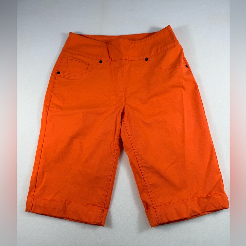 Westbound Women's Orange Stretch Bermuda Shorts 4P